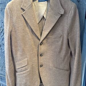 Ralph Lauren Herringbone Blazer in Light Brown